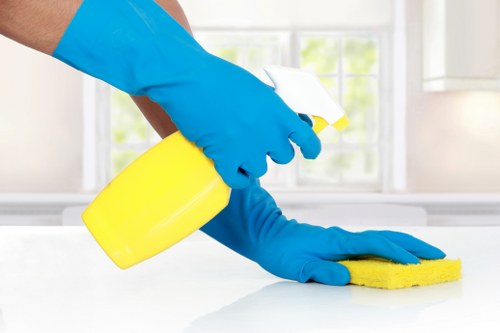 Technician preparing a carpet cleaning job in Merton