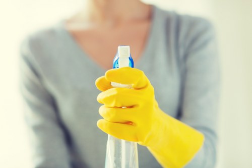 Cleaning products stored and handled with care