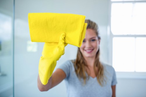 Cleaning a newly refurbished kitchen after builders in Merton