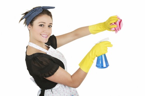 Local cleaners caring for a retail unit in Merton