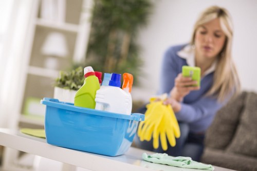 Local cleaners working on a Merton flat before handover