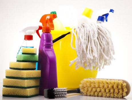 Commercial office cleaning tasks including desks, floors, and shared spaces in Merton